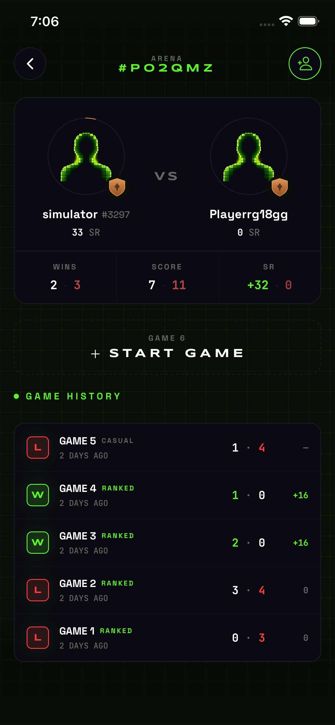 Snake N Friends head-to-head versus screen
